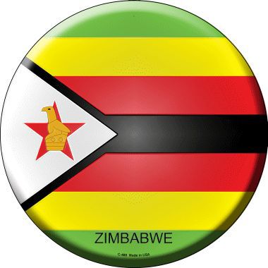 Zimbabwe Country Novelty Metal Circular Sign