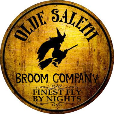 Salem Broom Company Novelty Metal Circular Sign