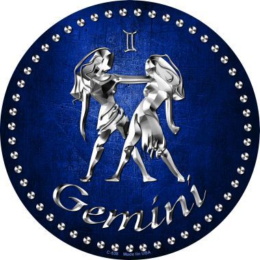 Gemini Novelty Metal Circular Sign