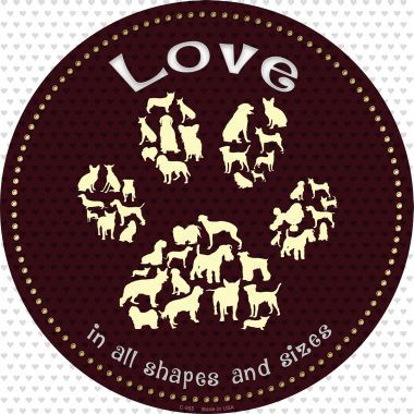 Love In All Shapes Novelty Metal Circular Sign