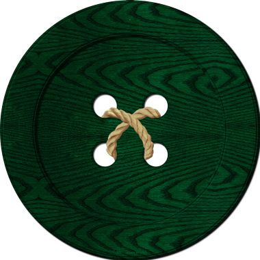 Green Button Novelty Metal Circular Sign