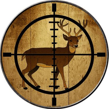 Deer Hunter Novelty Metal Circular Sign