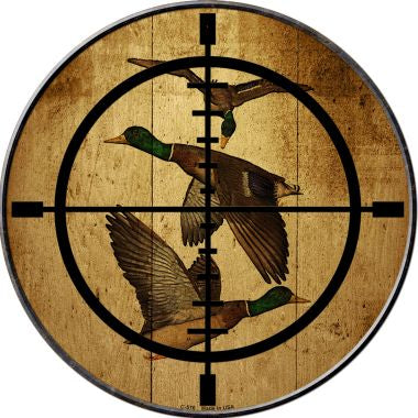 Duck Hunter Novelty Metal Circular Sign