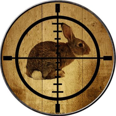 Rabbit Hunter Novelty Metal Circular Sign