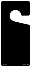 Black Solid Blank Novelty Metal Door Hanger