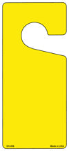 Yellow Solid Blank Novelty Metal Door Hanger DH-006