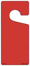 Red Solid Blank Novelty Metal Door Hanger DH-008