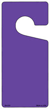 Purple Solid Blank Novelty Metal Door Hanger DH-010
