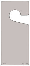 Tan Solid Blank Novelty Metal Door Hanger DH-014