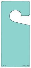Mint Solid Blank Novelty Metal Door Hanger DH-016