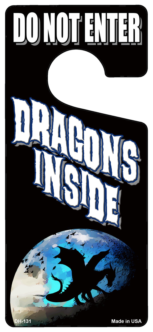 Dragons Inside Novelty Metal Door Hanger