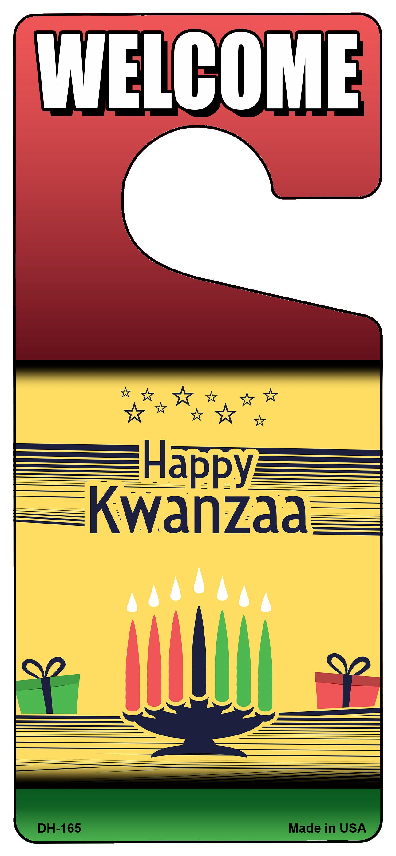 Happy Kwanzaa Novelty Metal Door Hanger DH-165