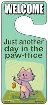 Pawffice Cat Novelty Metal Door Hanger DH-242