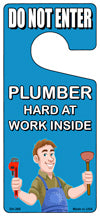 Plumber Inside Novelty Metal Door Hanger DH-265