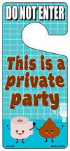 Private Party Novelty Metal Door Hanger DH-267