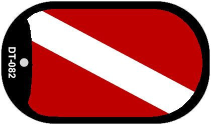 Diver Flag Novelty Metal Dog Tag Necklace DT-082