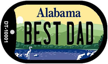 Best Dad Alabama Novelty Metal Dog Tag Necklace DT-10001