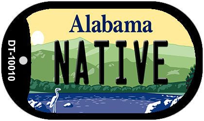 Native Alabama Novelty Metal Dog Tag Necklace DT-10010