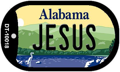 Jesus Alabama Novelty Metal Dog Tag Necklace DT-10018