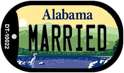 Married Alabama Novelty Metal Dog Tag Necklace DT-10022