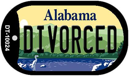 Divorced Alabama Novelty Metal Dog Tag Necklace DT-10024