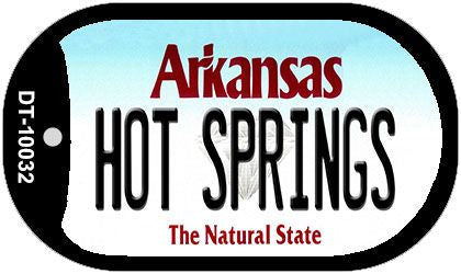 Hot Springs Arkansas Novelty Metal Dog Tag Necklace DT-10032