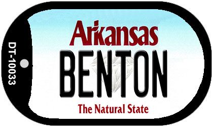 Benton Arkansas Novelty Metal Dog Tag Necklace DT-10033