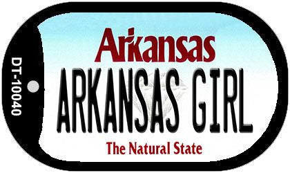 Arkansas Girl Novelty Metal Dog Tag Necklace DT-10040