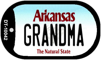 Grandma Arkansas Novelty Metal Dog Tag Necklace DT-10042