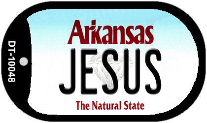 Jesus Arkansas Novelty Metal Dog Tag Necklace DT-10048