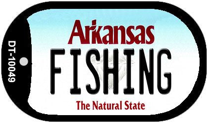 Fishing Arkansas Novelty Metal Dog Tag Necklace DT-10049