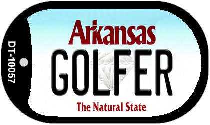 Golfer Arkansas Novelty Metal Dog Tag Necklace DT-10057