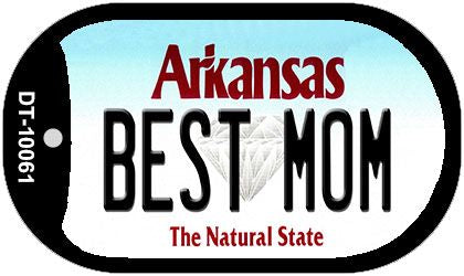 Best Mom Arkansas Novelty Metal Dog Tag Necklace DT-10061