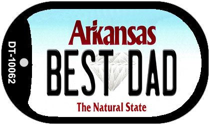 Best Dad Arkansas Novelty Metal Dog Tag Necklace DT-10062