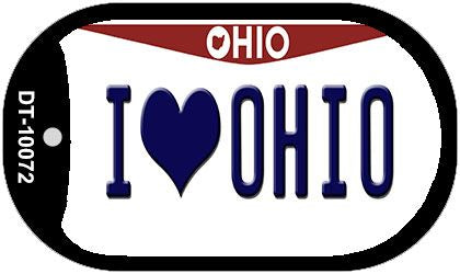 I Love Ohio Novelty Metal Dog Tag Necklace DT-10072