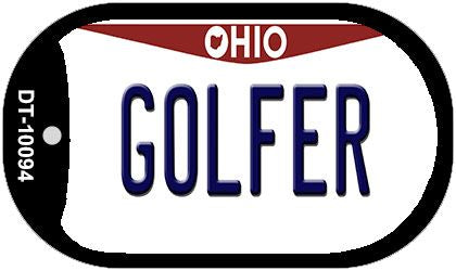Golfer Ohio Novelty Metal Dog Tag Necklace DT-10094