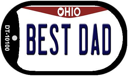 Best Dad Ohio Novelty Metal Dog Tag Necklace DT-10100