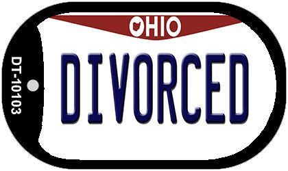 Divorced Ohio Novelty Metal Dog Tag Necklace DT-10103