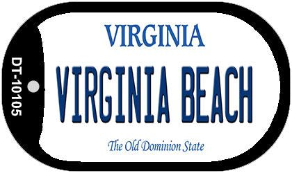 Virginia Beach Novelty Metal Dog Tag Necklace DT-10105