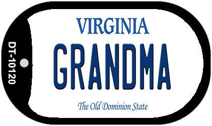 Grandma Virginia Novelty Metal Dog Tag Necklace DT-10120