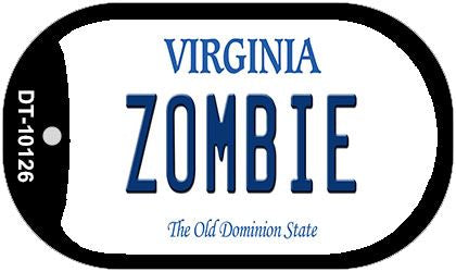 Zombie Virginia Novelty Metal Dog Tag Necklace DT-10126