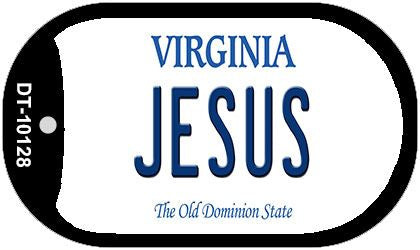 Jesus Virginia Novelty Metal Dog Tag Necklace DT-10128