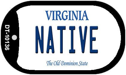 Native Virginia Novelty Metal Dog Tag Necklace DT-10136