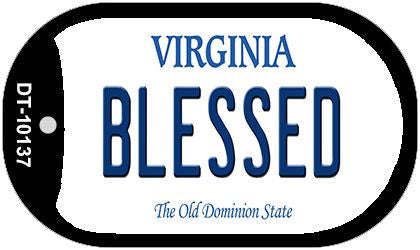 Blessed Virginia Novelty Metal Dog Tag Necklace DT-10137