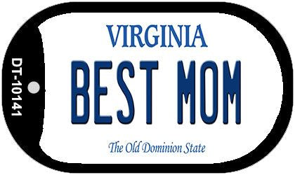 Best Mom Virginia Novelty Metal Dog Tag Necklace DT-10141