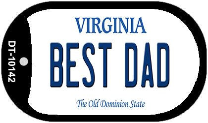 Best Dad Virginia Novelty Metal Dog Tag Necklace DT-10142