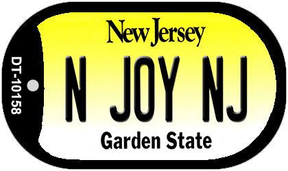 N Joy NJ New Jersey Novelty Metal Dog Tag Necklace DT-10158