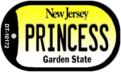Princess New Jersey Novelty Metal Dog Tag Necklace DT-10172