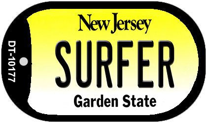 Surfer New Jersey Novelty Metal Dog Tag Necklace DT-10177