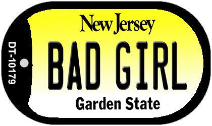 Bad Girl New Jersey Novelty Metal Dog Tag Necklace DT-10179